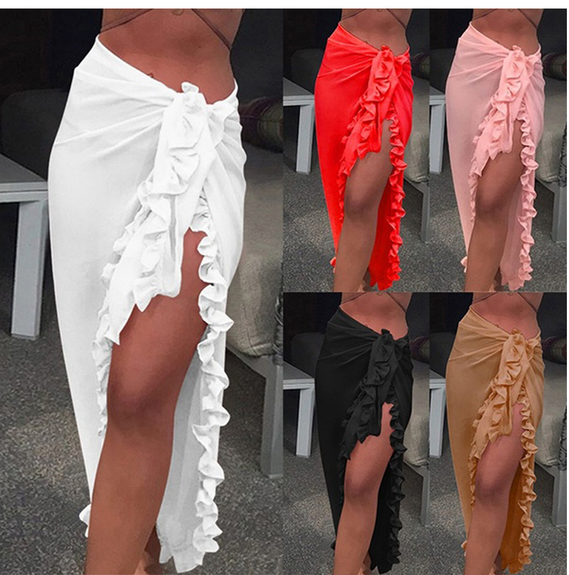 Cover Up Kaftan - 5 Colors Ruffle Sarong for Women