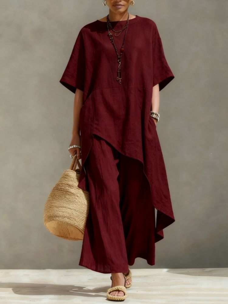 Women Cotton Linen Pant Sets 2 - Linen Pant Wide 评论和价格
