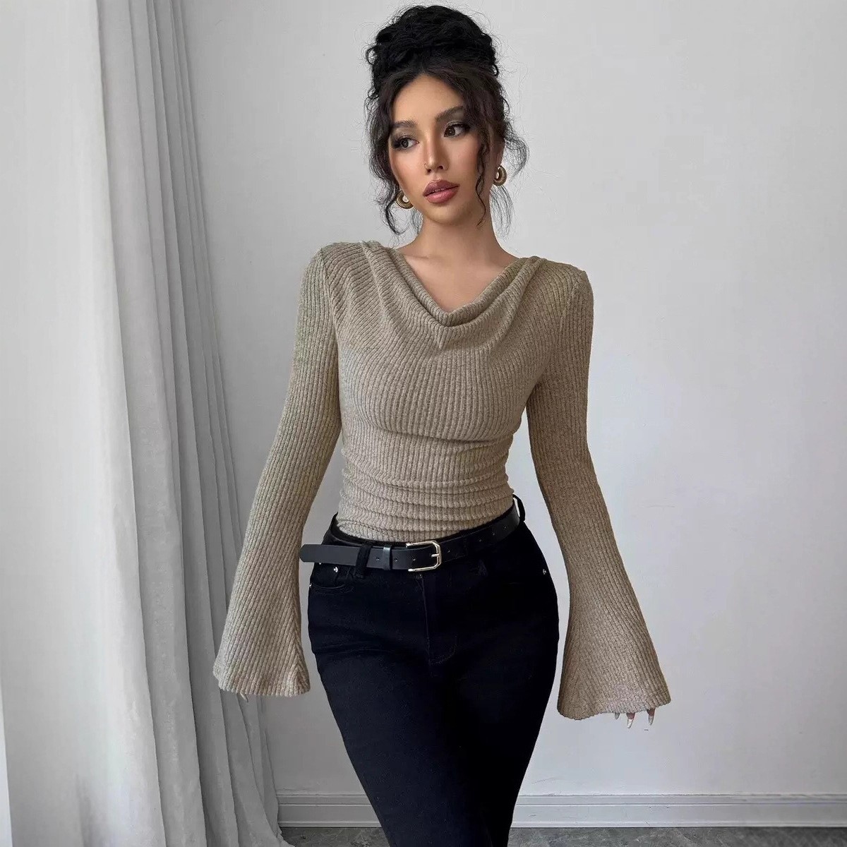 Women's Blouse Longsleeve Soli - Blouse Off Shoulder 评论和价格