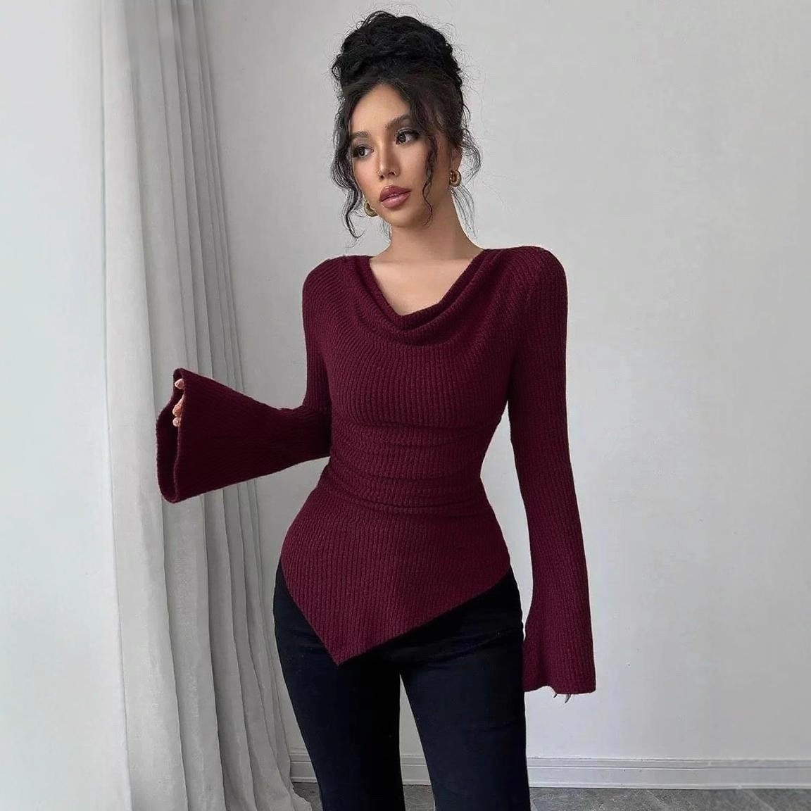Women's Blouse Longsleeve Soli - Blouse Off Shoulder 评论和价格