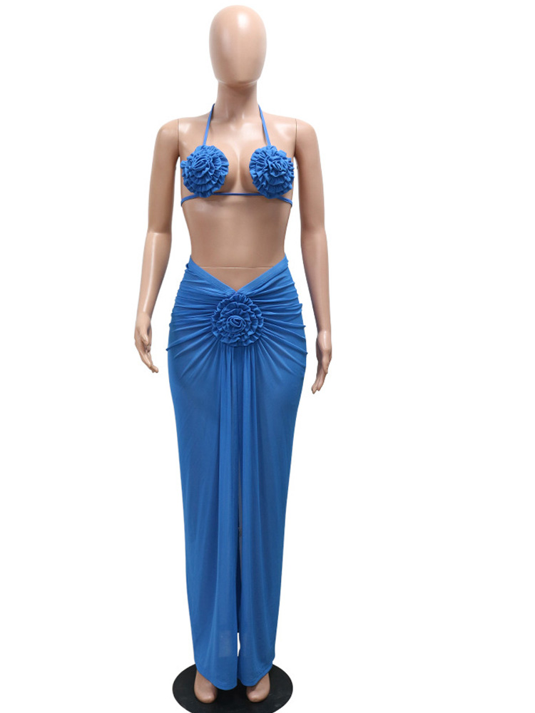 Beyprern Women's Royal Blue 3D - Swimsuit Bikini Ruched 评论和价格