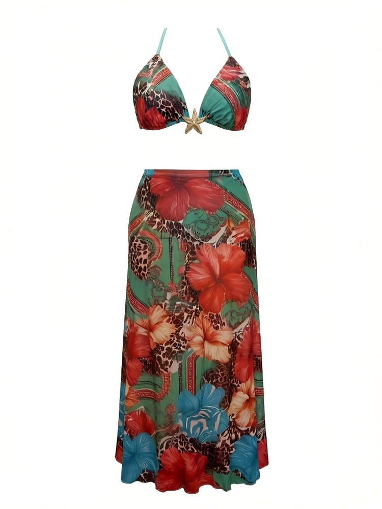Women Plus Size Summer Boho Fl - Maxi Dress Halter 评论和价格