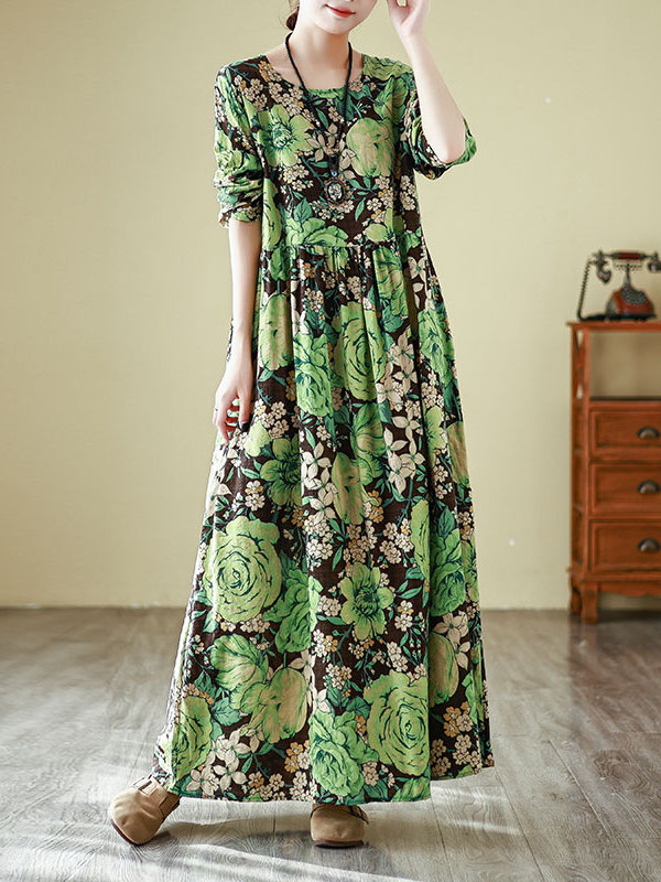 Spring New Style round Neck Lo - Linen Dress Wrap 评论和价格
