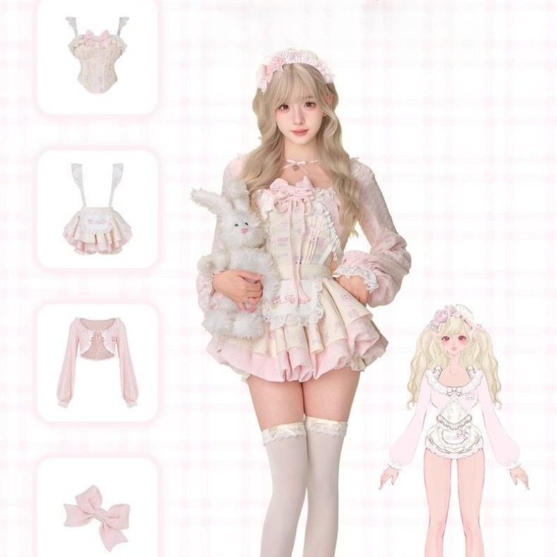 Japanese Sweet Lolita Style 3  - Crop Top Crochet 评论和价格