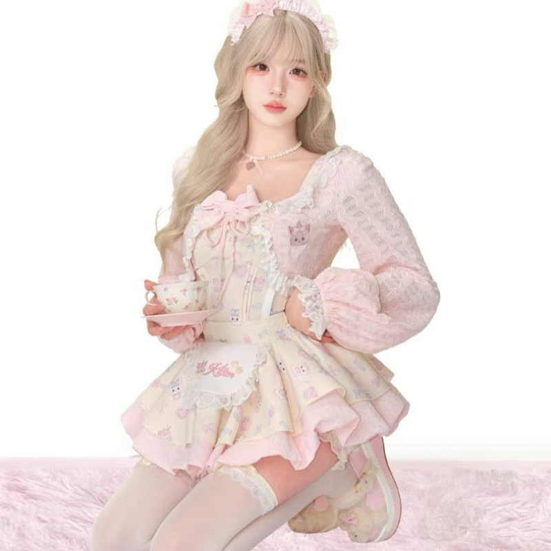 Japanese Sweet Lolita Style 3  - Crop Top Crochet 评论和价格