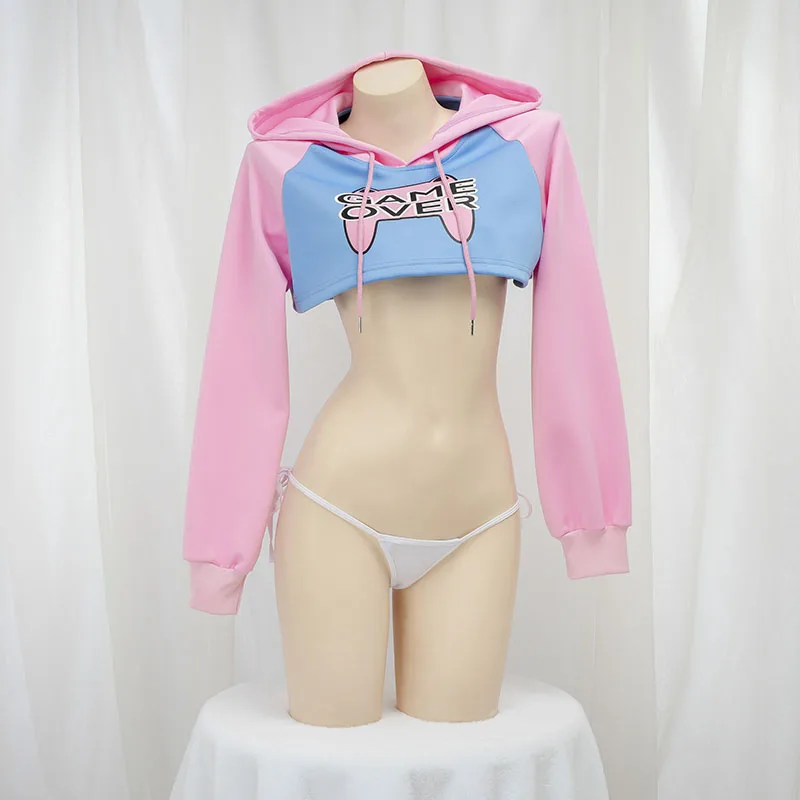Cute Long Sleeve Crop Top Hood - Crop Top Crochet 评论和价格