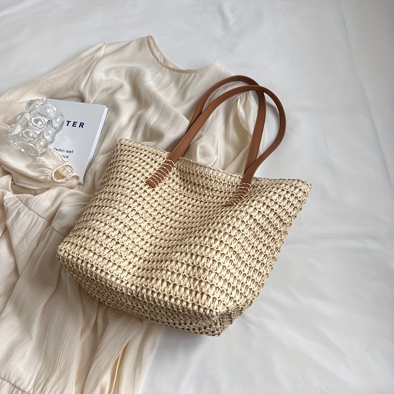Fashionable and Versatile Wome - Crochet Bag Raffia 评论和价格