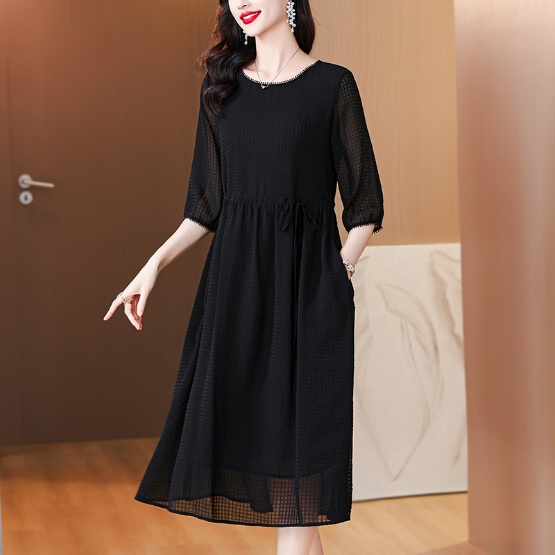 2025 Summer Luxury Silk Floral - Midi Skirt Floral 评论和价格