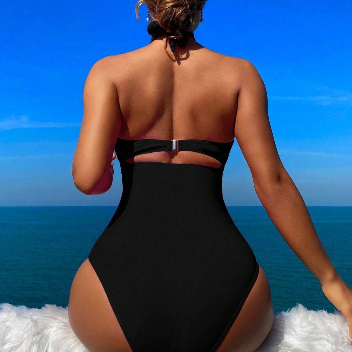 Women Swimsuit Halter Neck Sol - Swimsuit Bikini Ruched 评论和价格