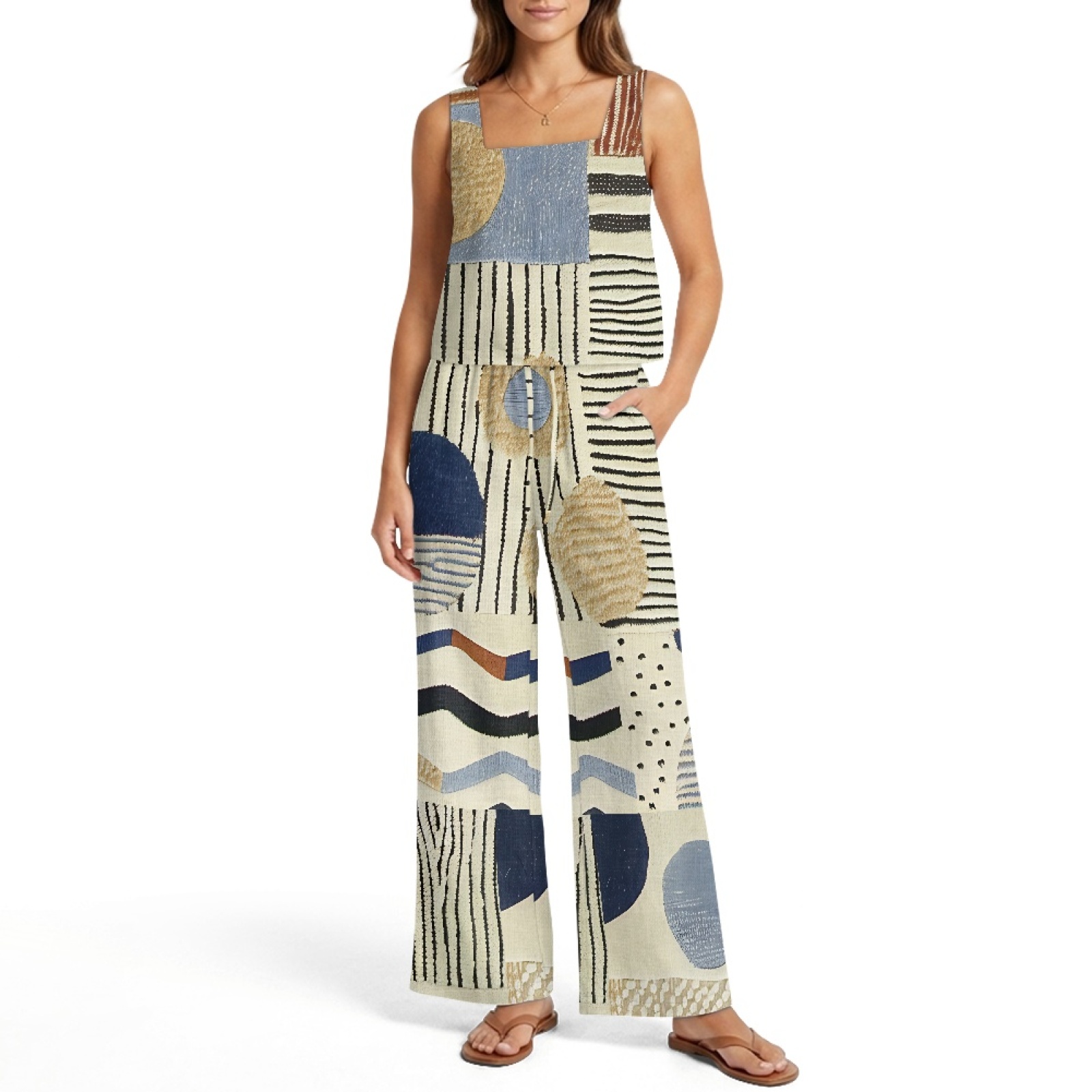 INSTANTARTS Women’s Linen Vest - Linen Pant Wide 评论和价格