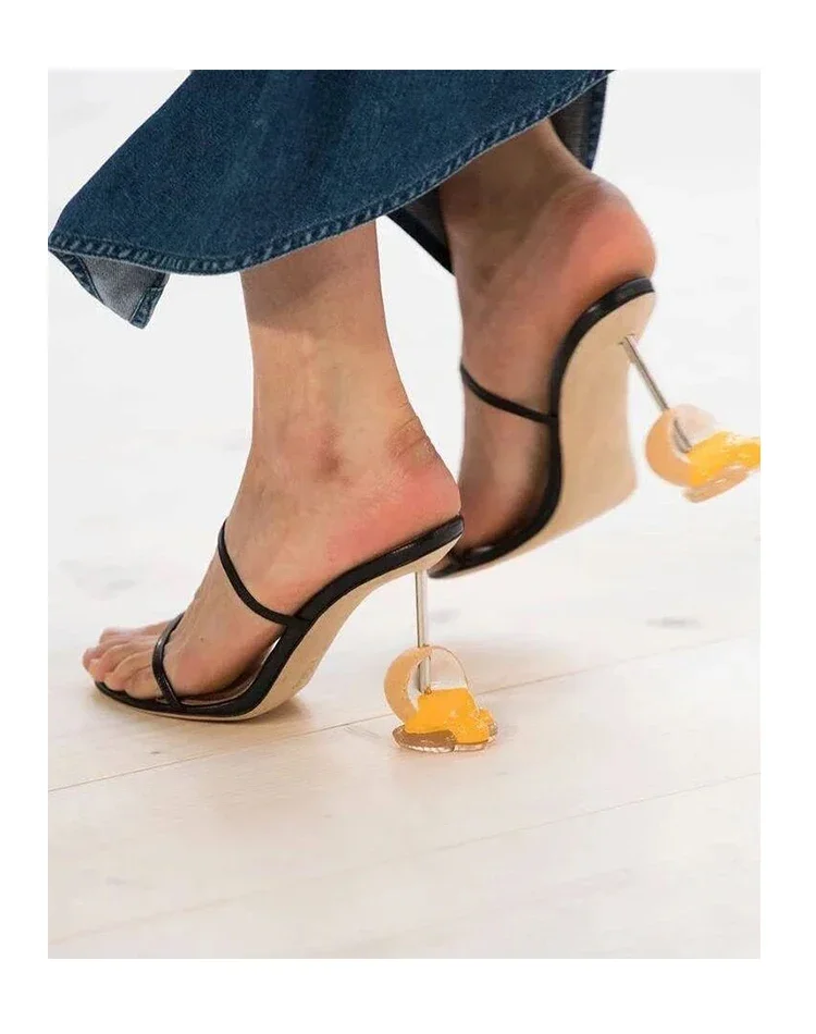 Summer Strappy Sandals Open To - Sandal Strappy Heeled 评论和价格