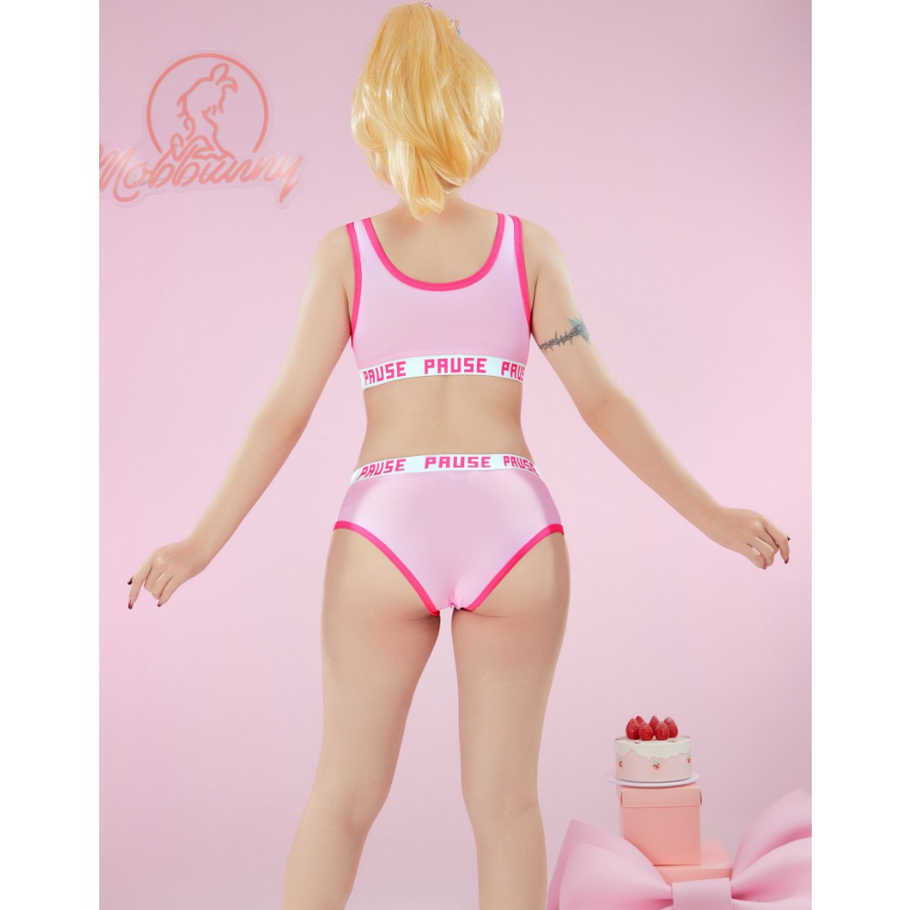 MOBBUNNY Peach Derivative Spor - Bralette Triangle Set 评论和价格