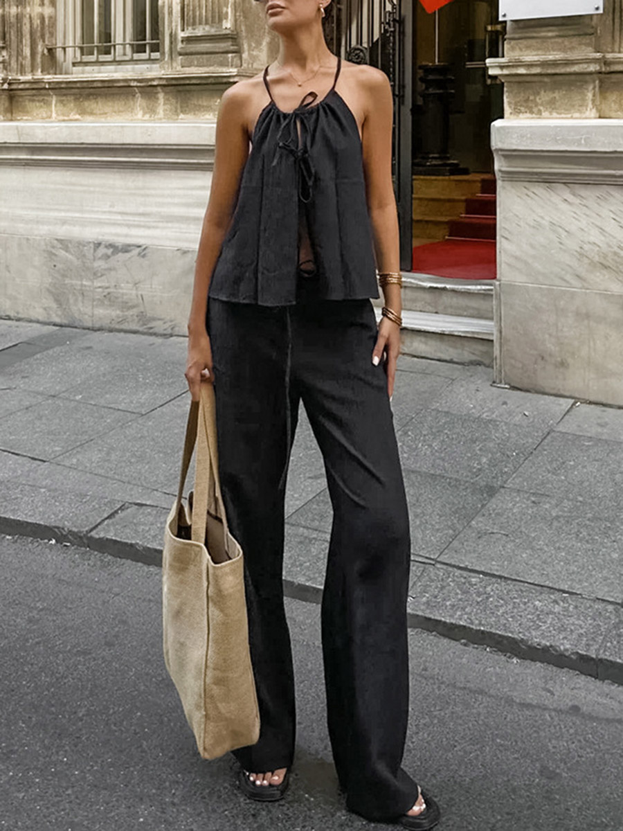 2026 Women Two Piece Set Women - Linen Pant Wide 评论和价格