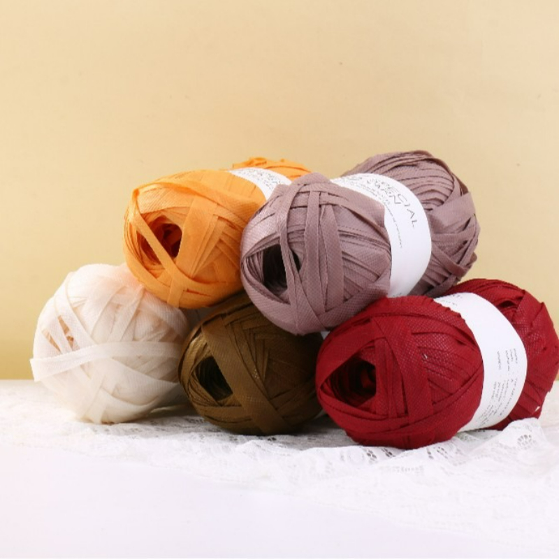 100g/pcs Raffia Flat Yarn for  - Crochet Bag Raffia 评论和价格