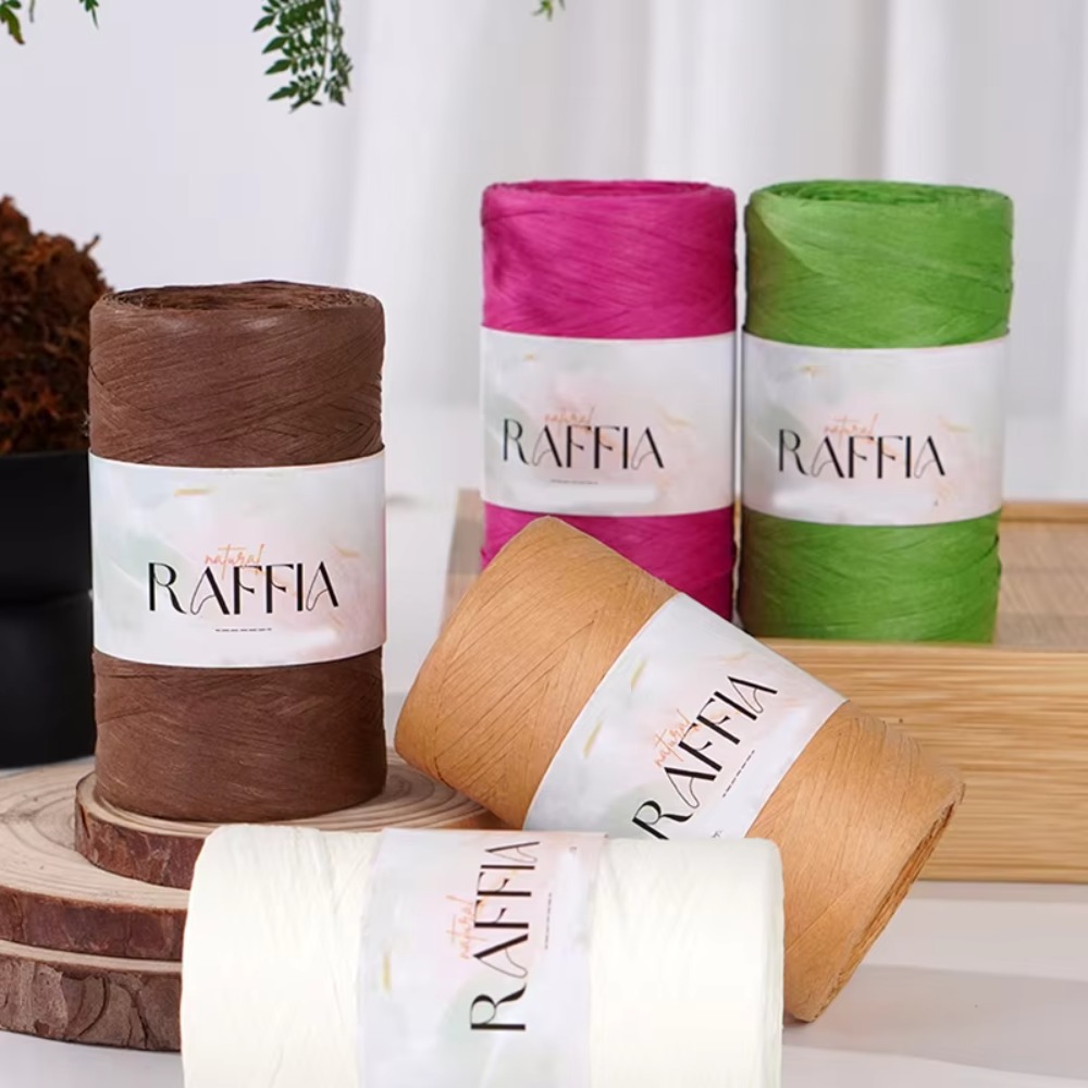 DIY Multi-Colored Raffia Yarn  - Crochet Bag Raffia 评论和价格