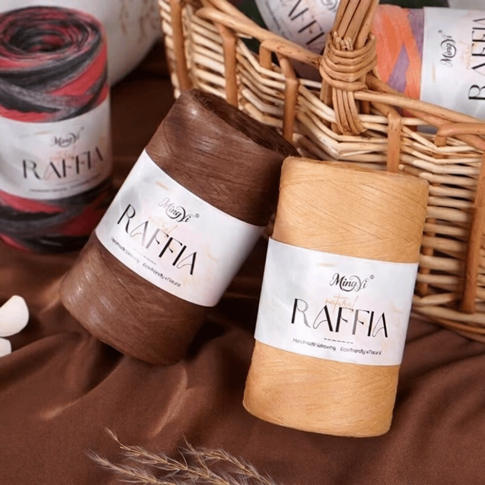 DIY Multi-Colored Raffia Yarn  - Crochet Bag Raffia 评论和价格