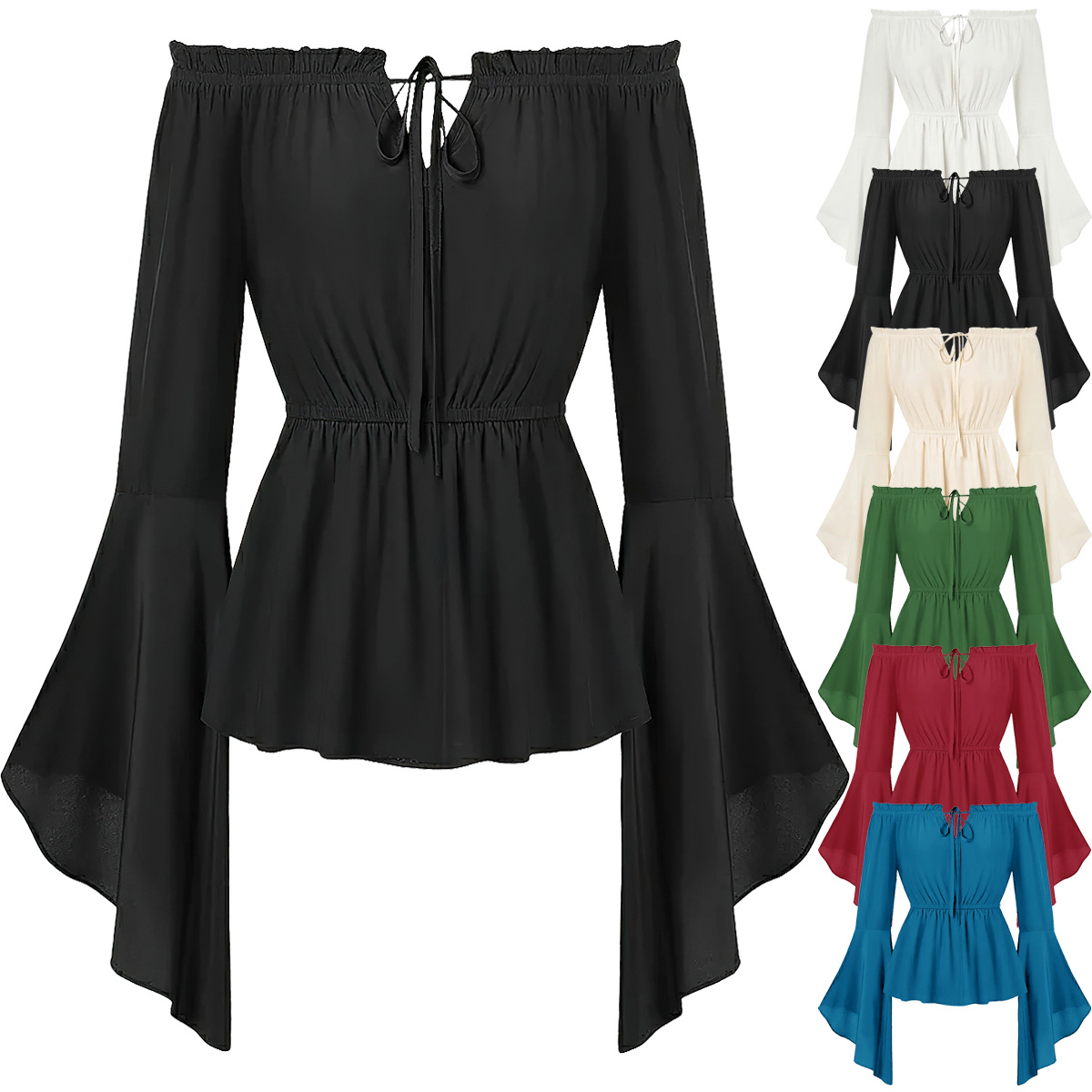 Off Shoulder Medieval Costume  - Blouse Off Shoulder 评论和价格