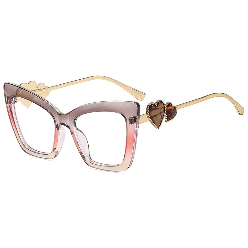 1pc large-frame cat-eye glasse - Sunglasses Cat Eye 评论和价格