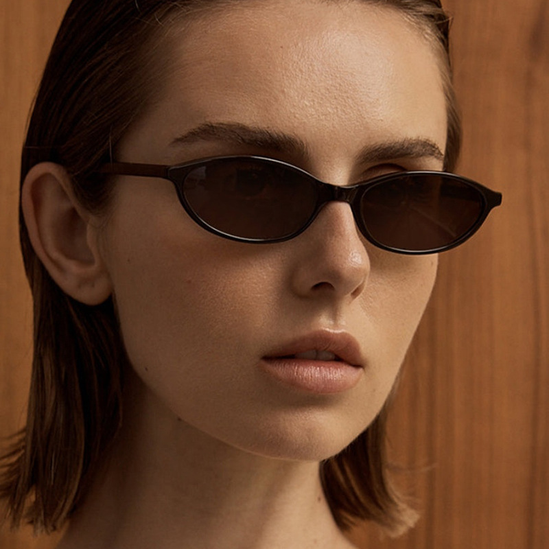 New Retro Oval Cat Eye Sunglas - Sunglasses Cat Eye 评论和价格