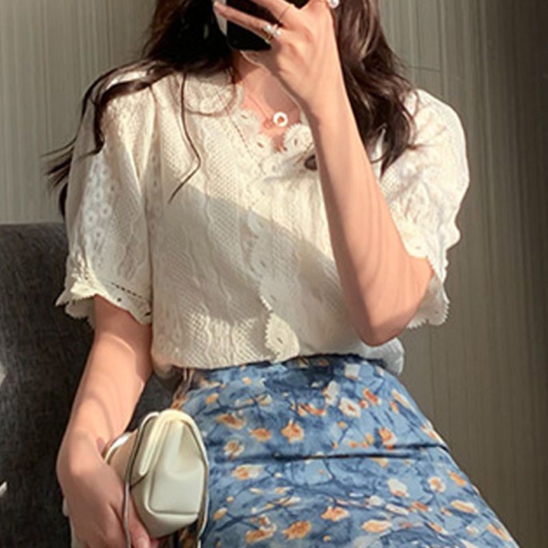 Women's Summer Two-Piece Set L - Midi Skirt Floral 评论和价格