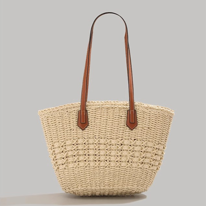 Extra-Large Foldable Straw Tot - Tote Bag Beach 评论和价格