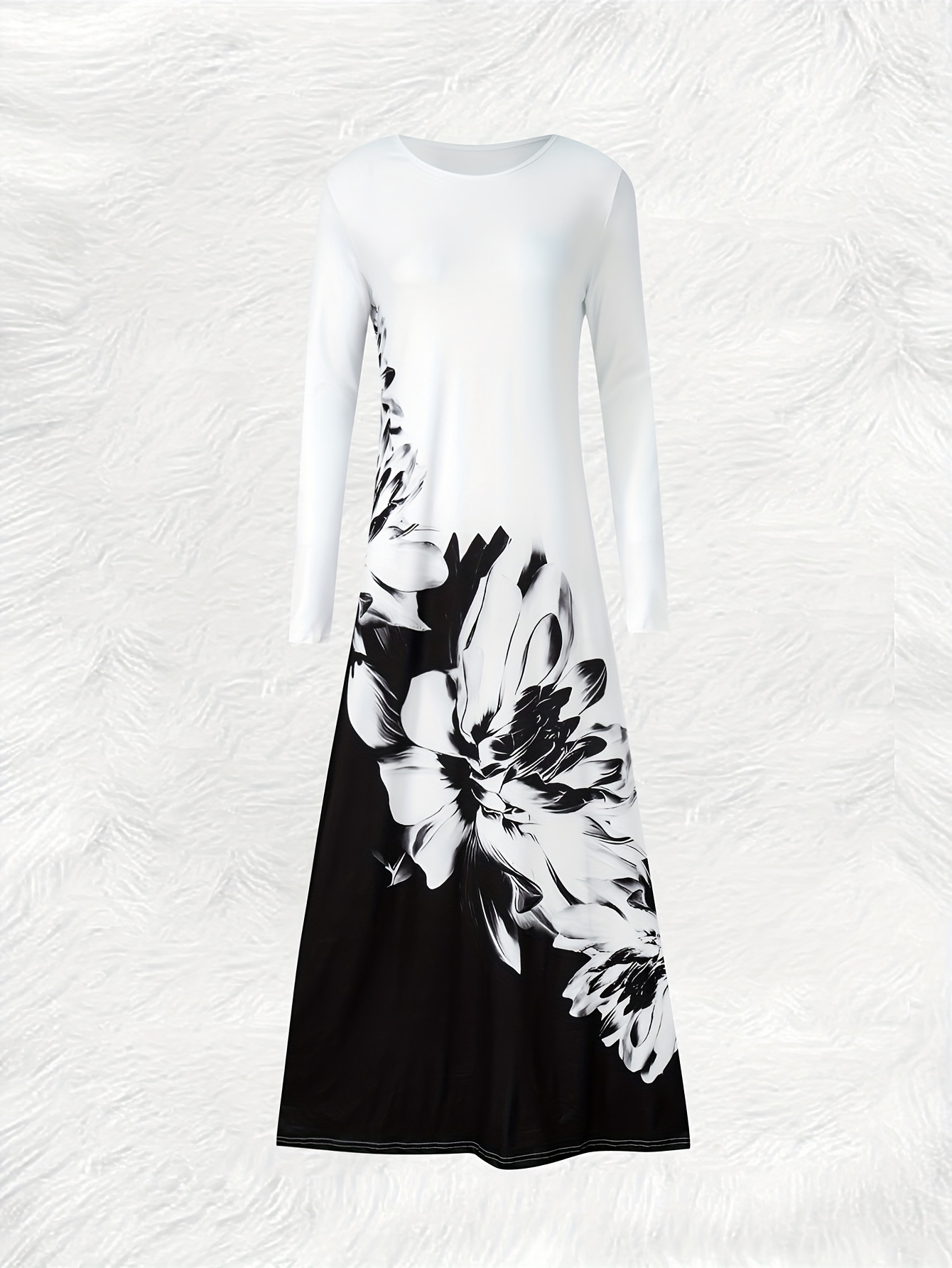 Women's Long Sleeve Floral Pri - Midi Skirt Floral 评论和价格