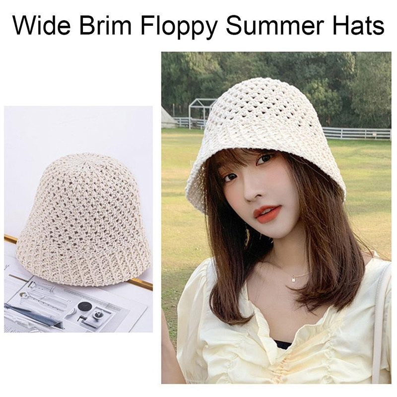 New Girls Sun Hat Wide Brim Fl - Hat Floppy Wide 评论和价格