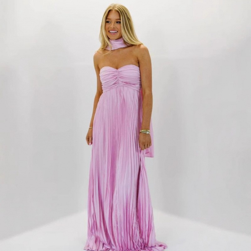 Wedding Guest Dress Elegant Pa - Maxi Dress Halter 评论和价格