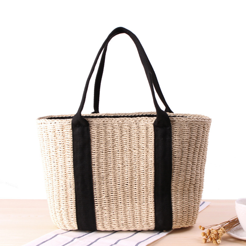 Trendy Straw Women Tote Bag Lu - Crochet Bag Raffia 评论和价格