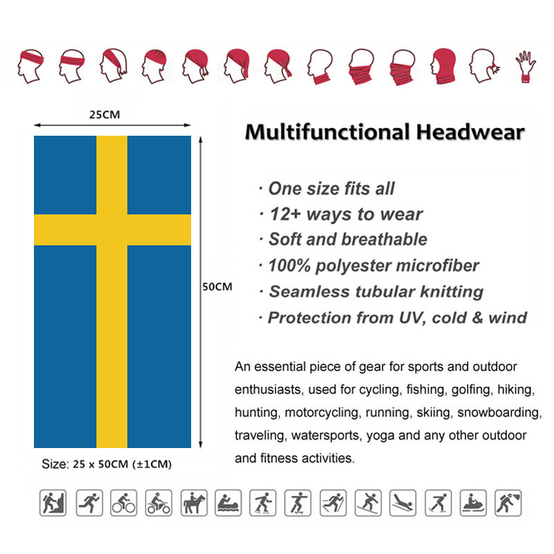 Sweden Flag Printed Bandana He - Headband Summer Knit 评论和价格