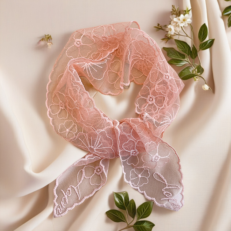 Lace French Silk Scarf Retro W - Headband Summer Knit 评论和价格