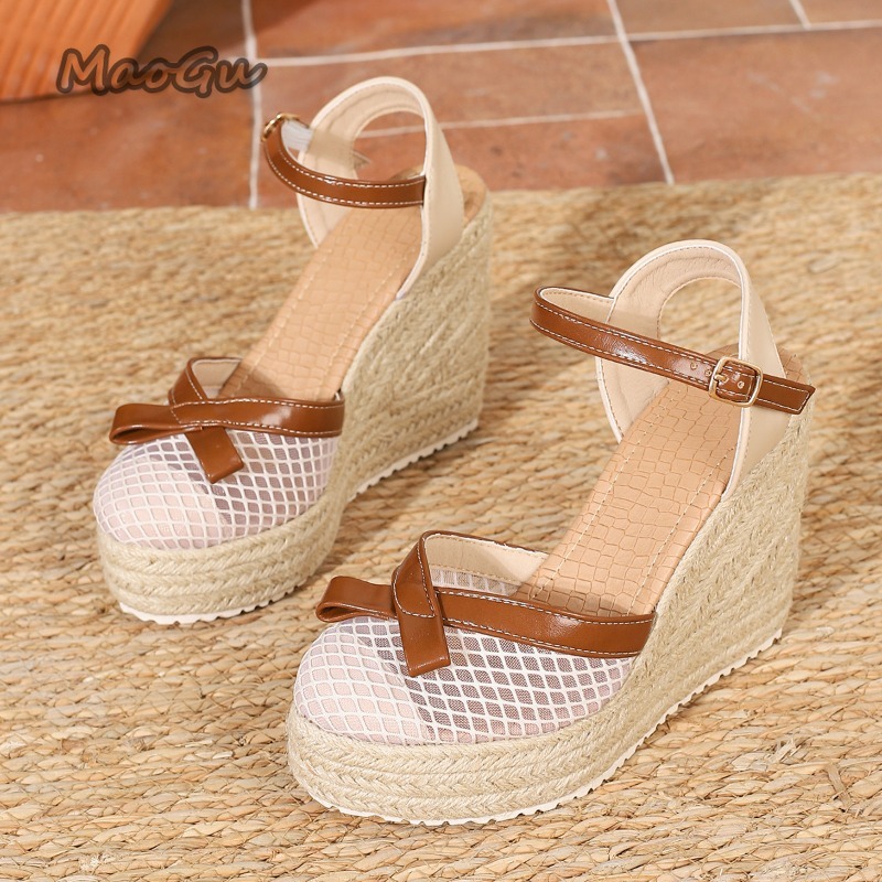 Size42 Women's Mesh Bow Espadr - Wedge Espadrille Women 评论和价格