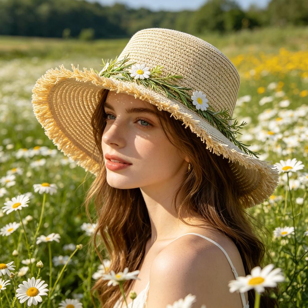 Sun Hat Wide Brim Floppy Straw - Hat Floppy Wide 评论和价格
