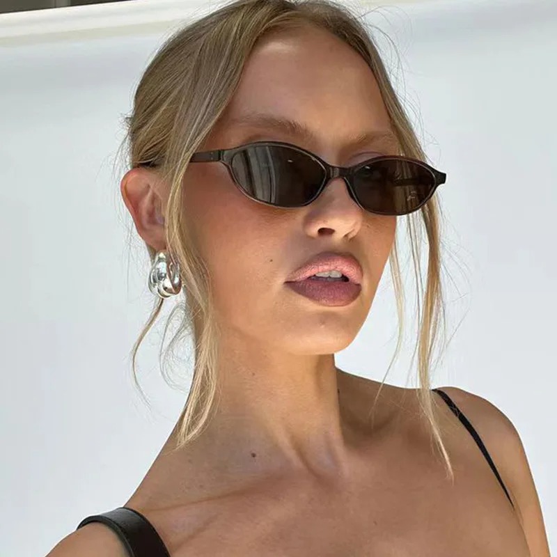 Retro Oval Frame Sunglasses Fa - Sunglasses Cat Eye 评论和价格