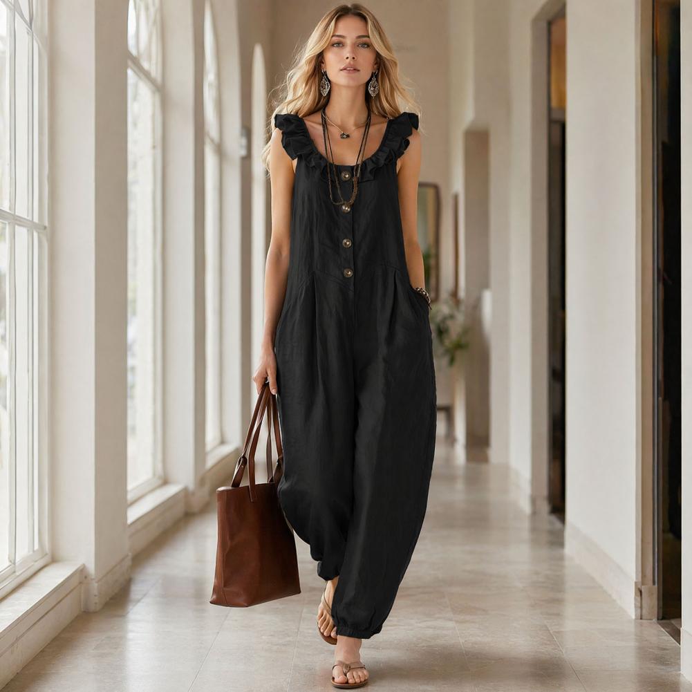 Relaxed Fit Romper Women Women - Jumpsuit Linen Relaxed 评论和价格