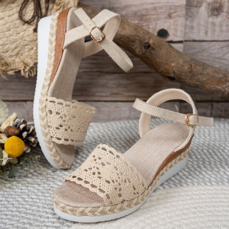 Women Lace Wedge Sandals Espad - Wedge Espadrille Women 评论和价格