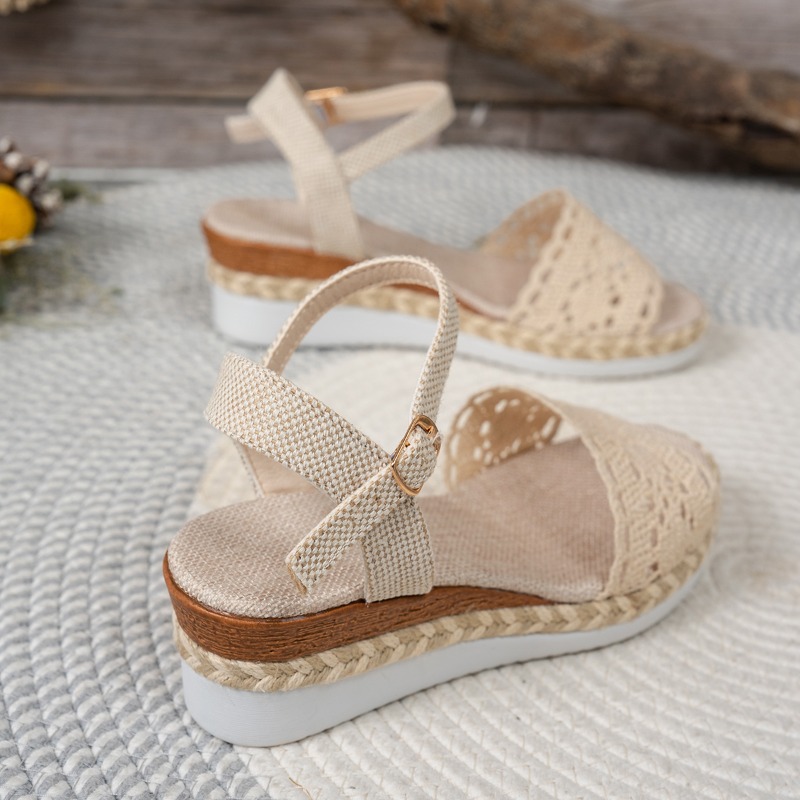 Women Lace Wedge Sandals Espad - Wedge Espadrille Women 评论和价格