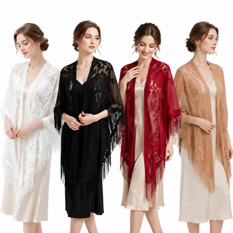 Floral Lace Shawl Wrap Women E - Kimono Sheer Floral 评论和价格