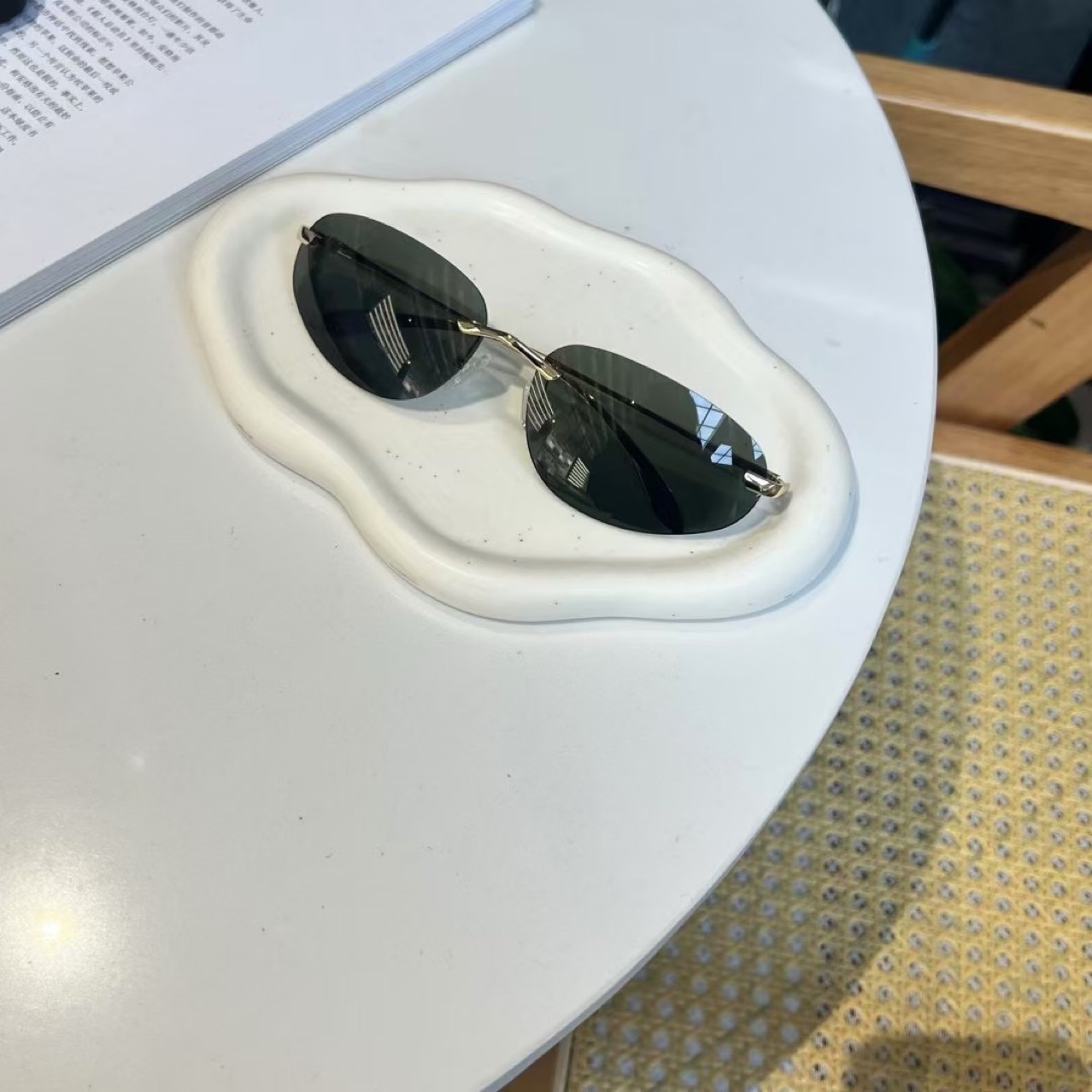 UV400 Rimless Shades, Cat Eye  - Sunglasses Cat Eye 评论和价格