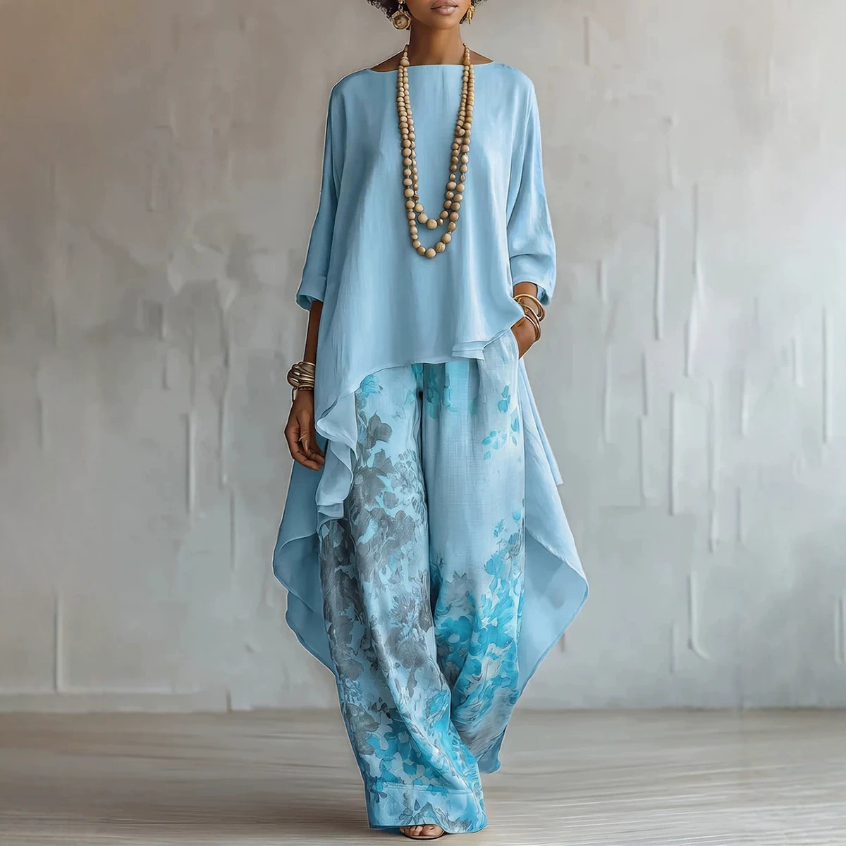Women's 2-Piece Linen Outfit S - Linen Pant Wide 评论和价格