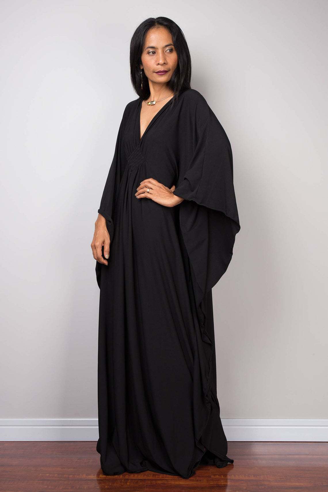 Women Solid Color Cover Up V N - Cover Up Kaftan 评论和价格