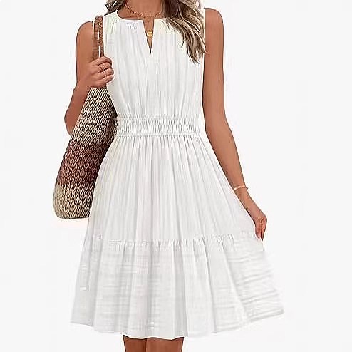 Spring Summer Women's Sleevele - Linen Dress Wrap 评论和价格