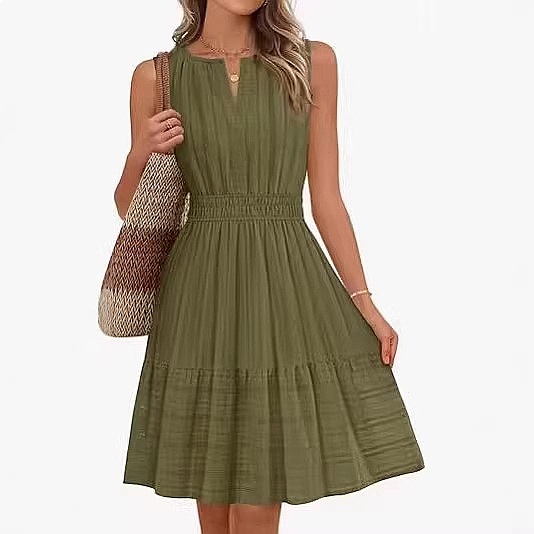 Spring Summer Women's Sleevele - Linen Dress Wrap 评论和价格