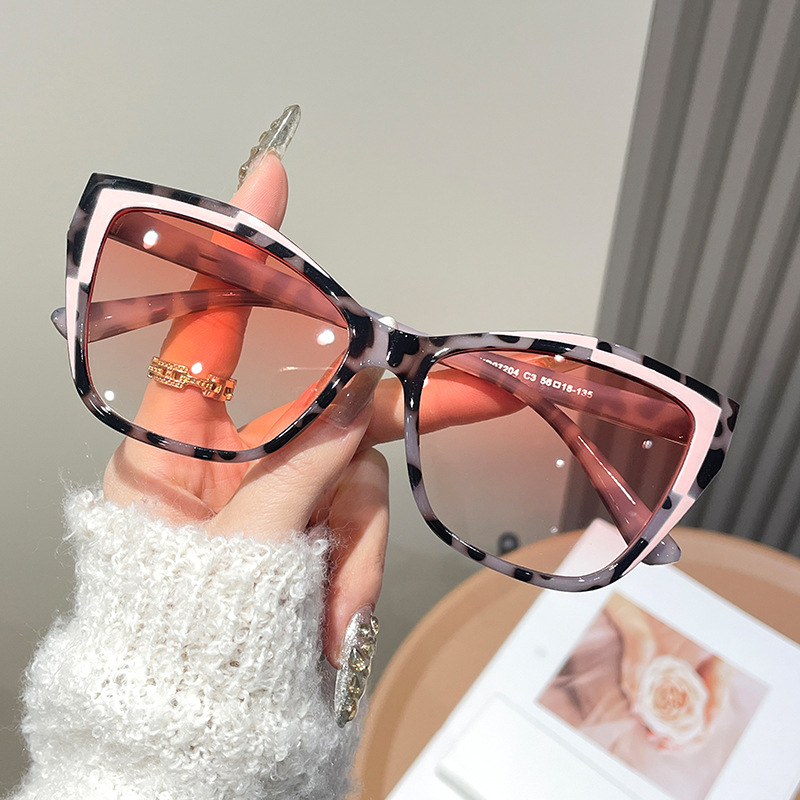 Women Color Block Cat Eye Eyeg - Sunglasses Cat Eye 评论和价格