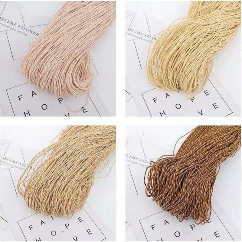 200g 2ply Cotton Raffia Yarn f - Crochet Bag Raffia 评论和价格