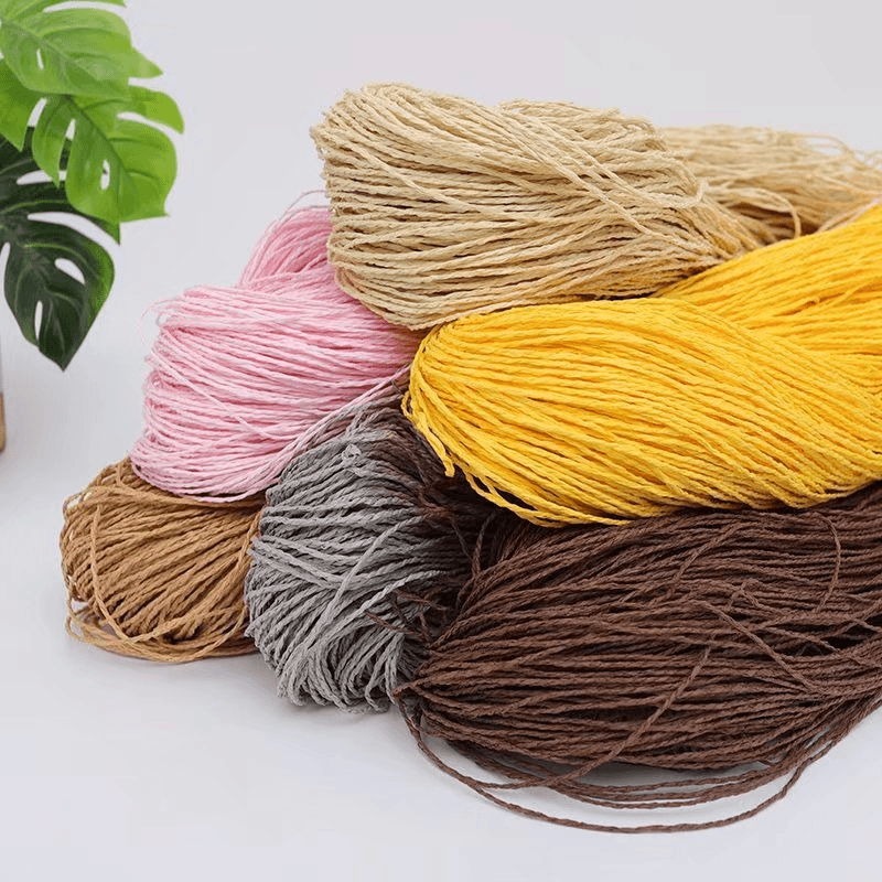 200g 2ply Cotton Raffia Yarn f - Crochet Bag Raffia 评论和价格