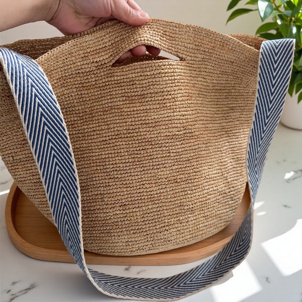 New Raffia Rainbow Bucket Bag  - Crochet Bag Raffia 评论和价格