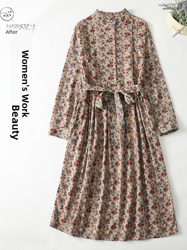 Elegant Floral Print A-Line Dr - Midi Skirt Floral 评论和价格