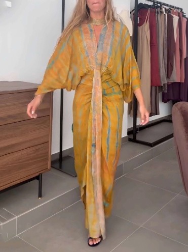 Summer Dress Women's Linen V N - Linen Dress Wrap 评论和价格