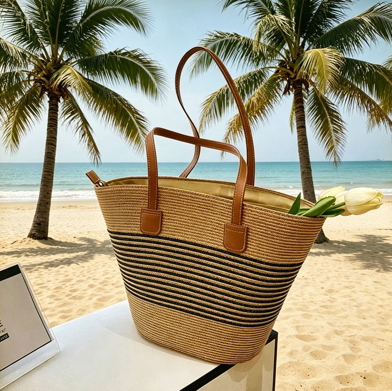 CLAREGQI  Women's Striped Stra - Tote Bag Beach 评论和价格